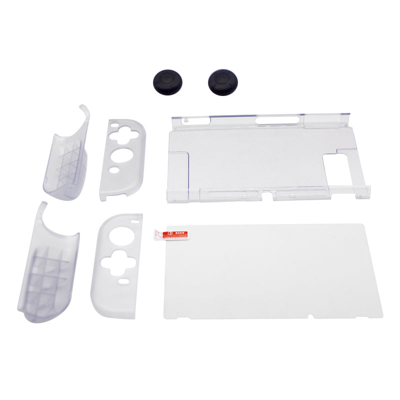 SW369 6-in-1 Clear Case Kit for Nintendo Switch , Anti-Scratch Shell Cover with Screen Protector and Grip Caps SW369 6-in-1 Clear Case Kit for Nintendo Switch , Anti-Scratch Shell Cover with Screen Protector and Grip Caps
